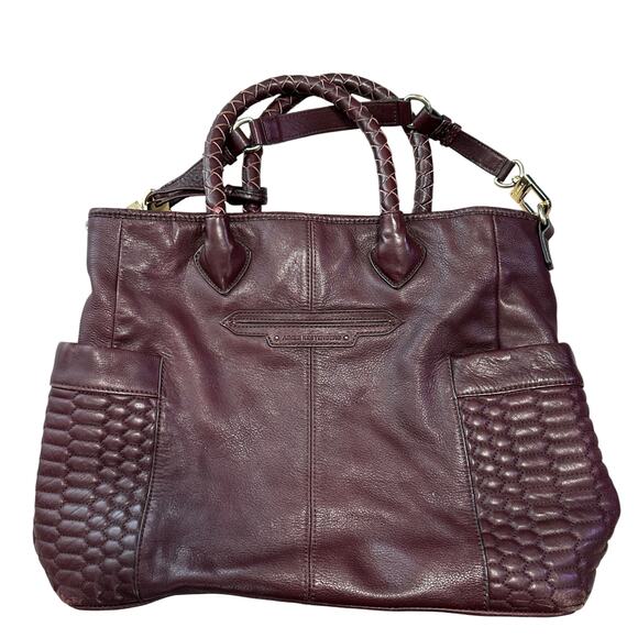 Aimme Kestenberg Chocolate Brown Leather Convertible Shoulder Bag Purse Tote - Picture 2 of 10